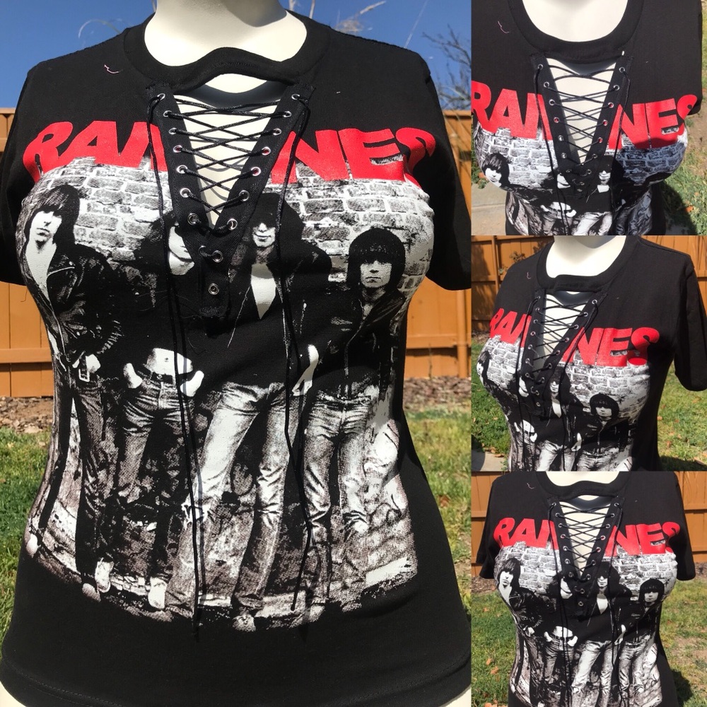 Ramones Lace Up punk rock band tee